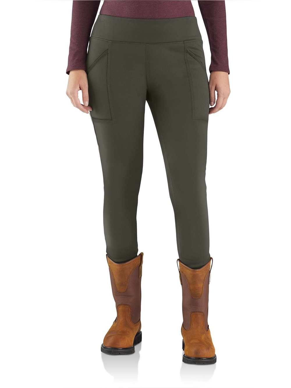 Carhartt Women's Force Fitted Lightweight Cropped Leggings  Medium